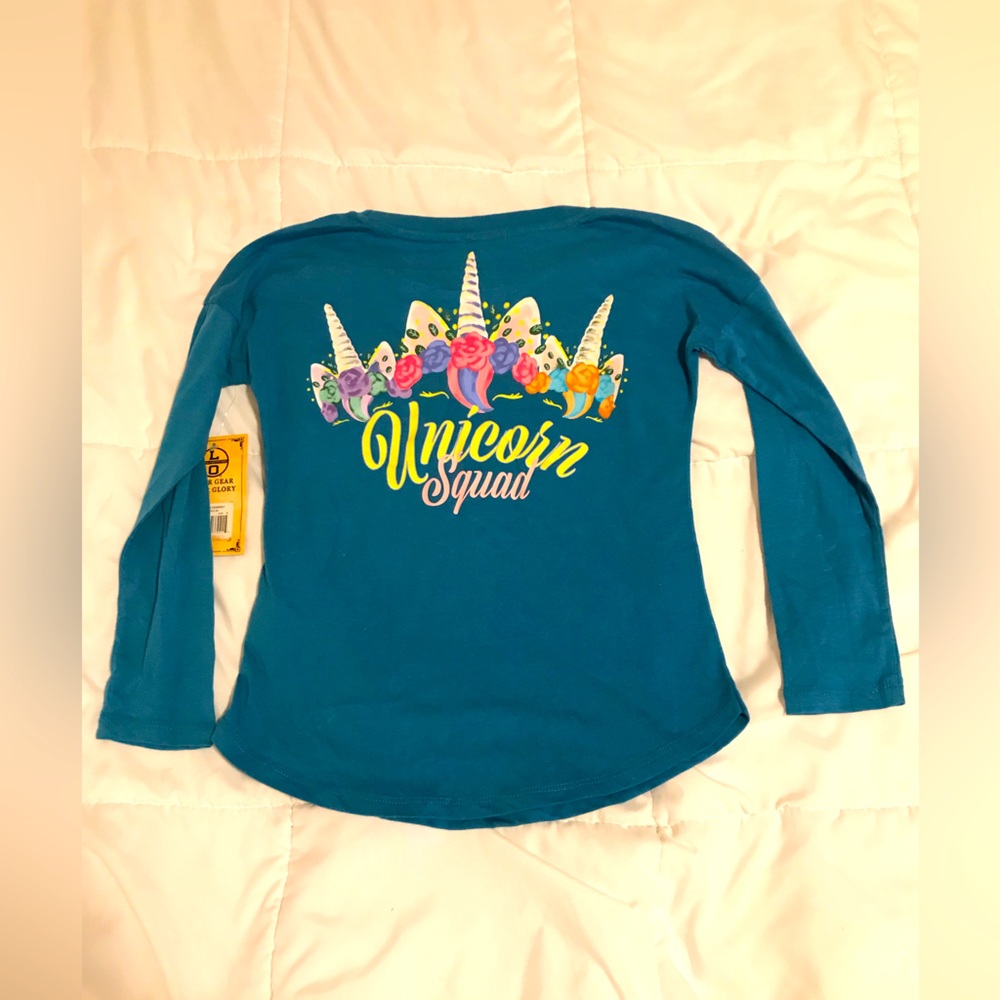 Lincoln Outfitters unicorn squad shirt size 10/12 G